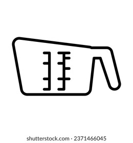 measuring cup kithcen utensil icon in line style
