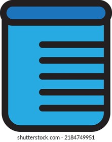 Measuring cup laboratory flask tool icon vector