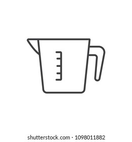 Measuring cup line icon.