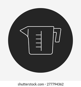 Measuring cup line icon