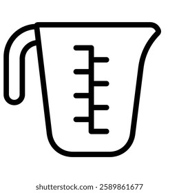 Measuring Cup Line Icon Design For Personal And Commercial Use