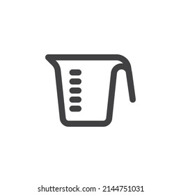 Measuring cup line icon. linear style sign for mobile concept and web design. Pitcher outline vector icon. Symbol, logo illustration. Vector graphics