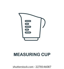 Measuring Cup line icon. Simple element from kitchen collection. Creative Measuring Cup outline icon for web design, templates, infographics and more