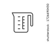 Measuring cup line outline icon