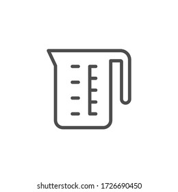 Measuring cup line outline icon