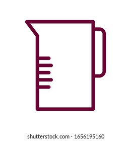 Messbecher Linie Stil Icon Design, Koch Küche Essen Restaurant Home Menü Abendessen Kochen und Essen Thema Vektorillustration Illustration