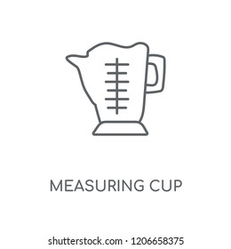 Measuring Cup linear icon. Measuring Cup concept stroke symbol design. Thin graphic elements vector illustration, outline pattern on a white background, eps 10.