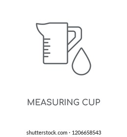 Measuring cup linear icon. Measuring cup concept stroke symbol design. Thin graphic elements vector illustration, outline pattern on a white background, eps 10.