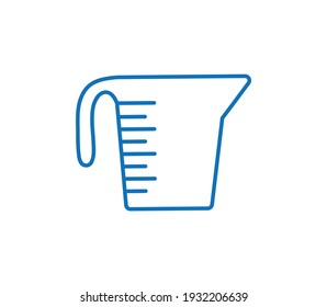 Measuring cup linear icon. Modern outline Measuring cup logo concept on white background from kitchen collection. Suitable for use on web apps, mobile apps and print media.