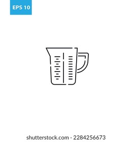 Measuring cup outline icon Vector illustration