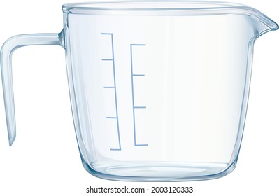 una taza de medida, accesorios de cocina, vector