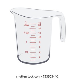 Measuring Cup Realistic Vector Illustration Isolated