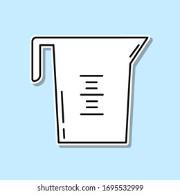 Icono de pegatina de la copa. Línea delgada simple, contorno vectorial de iconos de cocina para ui y ux, sitio web o aplicación móvil