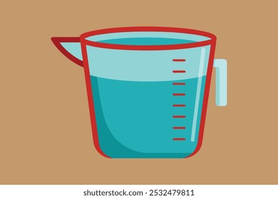 Measuring cup vector art illustration.