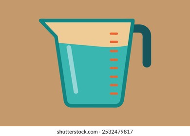 Measuring cup vector art illustration.