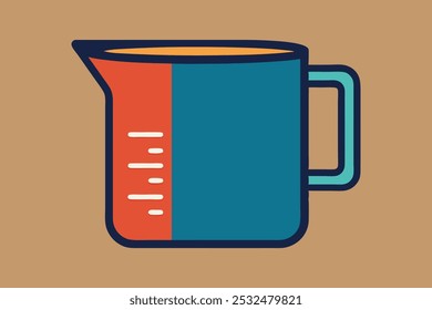 Ilustración de Arte vectorial de taza de medición.