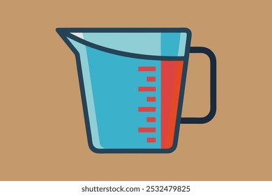 Ilustración de Arte vectorial de taza de medición.