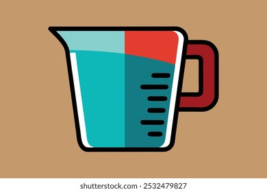 Ilustración de Arte vectorial de taza de medición.