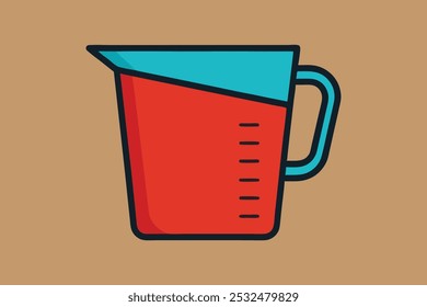 Ilustración de Arte vectorial de taza de medición.