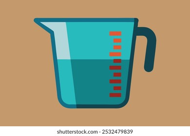 Measuring cup vector art illustration.