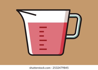 Ilustración de Arte vectorial de taza de medición.