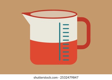 Measuring cup vector art illustration.