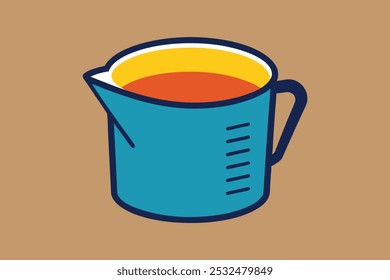 Measuring cup vector art illustration.