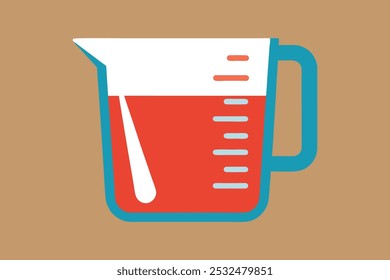 Measuring cup vector art illustration.