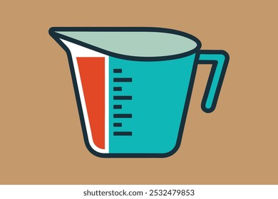 Measuring cup vector art illustration.