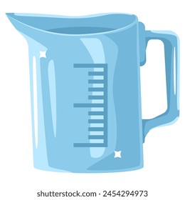Measuring cup vector cartoon illustration isolated on a white background.