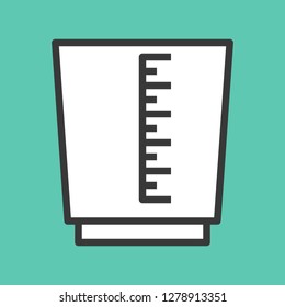 Measuring cup vector, coffee related filled design editable stroke icon