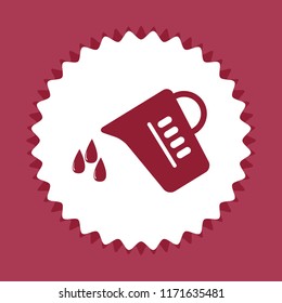 Measuring cup, vector icon