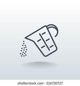measuring cup vector icon