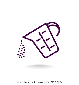 measuring cup vector icon
