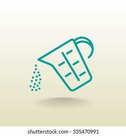 measuring cup vector icon
