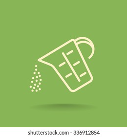 measuring cup vector icon