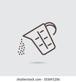 measuring cup vector icon