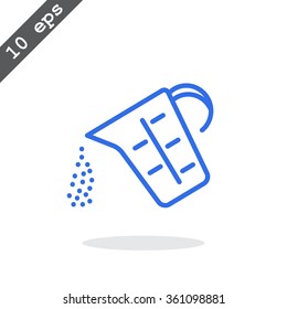 measuring cup vector icon