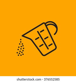 measuring cup vector icon