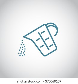 measuring cup vector icon