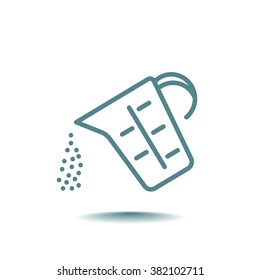 measuring cup vector icon