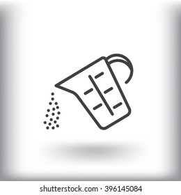 measuring cup vector icon
