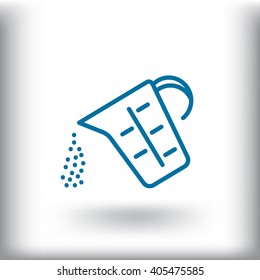 measuring cup vector icon