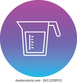 Measuring cup vector icon. Can be used for printing, mobile and web applications.