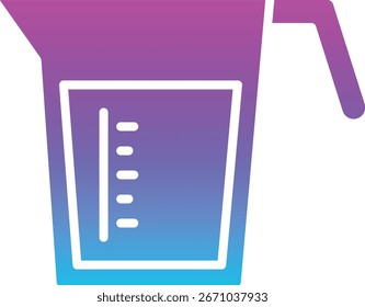 Ícone de vetor de xícara de medida. Pode ser usado para impressão, aplicativos móveis e da Web.