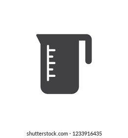 Measuring cup vector icon. filled flat sign for mobile concept and web design. Food jug simple solid icon. Symbol, logo illustration. Pixel perfect vector graphics