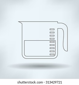 measuring cup vector icon illustration