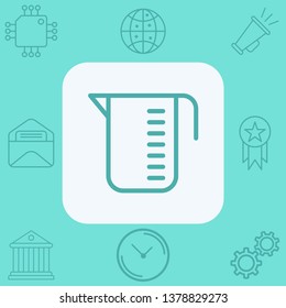 Measuring cup vector icon sign symbol