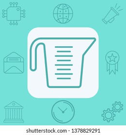 Measuring cup vector icon sign symbol