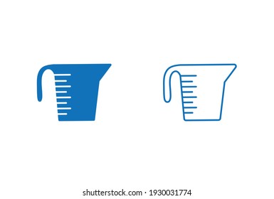 Measuring cup vector icon sign symbol